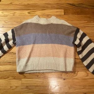 Big Cropped Knit Sweater